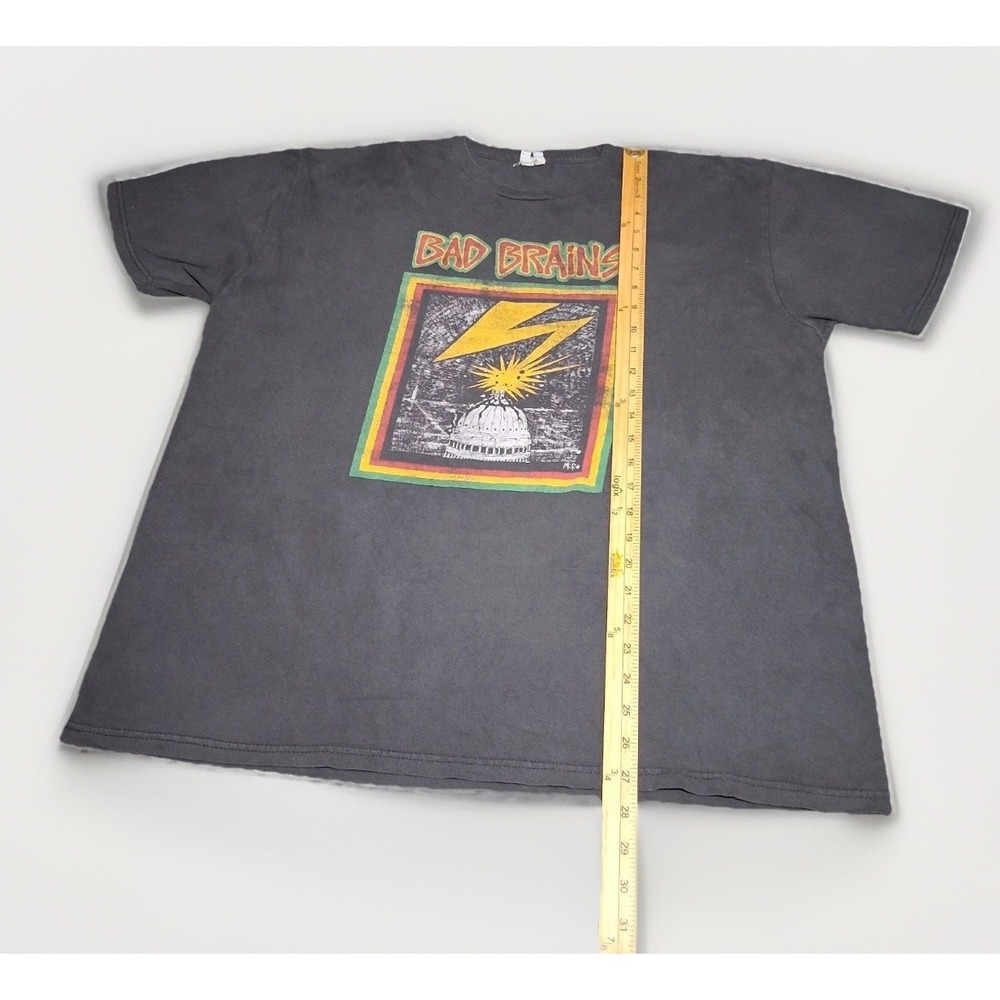Bad Brains Vintage Graphic T-Shirt Faded Black Punk Rock Band Tee 2XL Hardcore - Picture 6 of 7